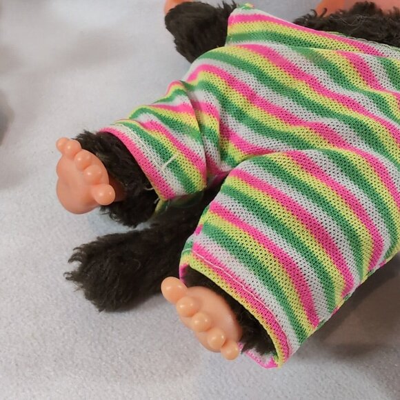 Sekiguchi Monchhichi 3 Set Vintage Sleep Eyes Brown Monkey Plush Stuffed Toy Lot - Picture 13 of 15